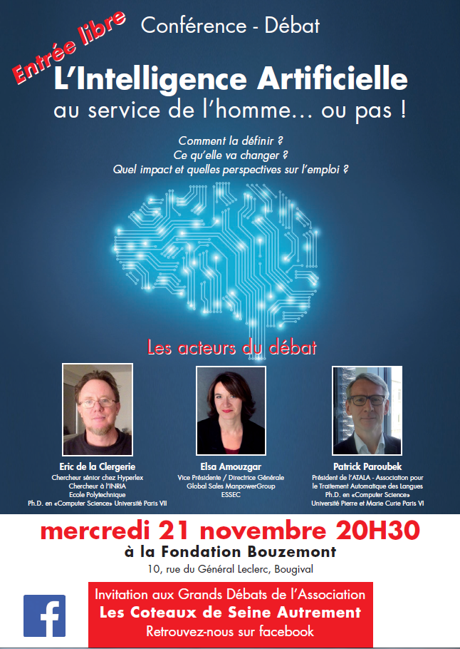 Conférence-débat : L’intelligence artificielle.